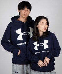 UAライバルフリース フーディー ビッグロゴ（トレーニング/メンズ/レディース）