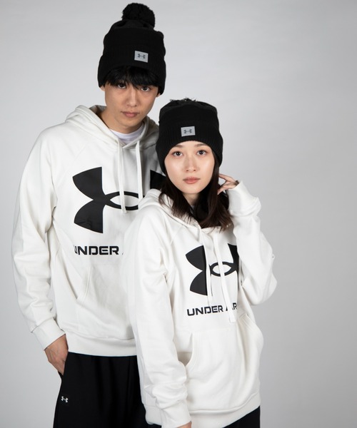 UNDER ARMOUR（アンダーアーマー）の「UAライバルフリース フーディー ビッグロゴ（トレーニング/メンズ/レディース）（パーカー・メンズ・ブラック/ネイビー/ホワイト/グレー/ピンク/レッド/カーキ・M/L/XXL/XL/S/3XL）」の10枚目の写真