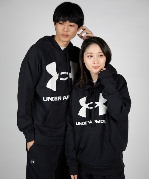 UNDER ARMOUR（アンダーアーマー）の「UAライバルフリース フーディー ビッグロゴ（トレーニング/メンズ/レディース）（パーカー・メンズ・ブラック/ネイビー/ホワイト/グレー/ピンク/レッド/カーキ・M/L/XXL/XL/S/3XL）」の15枚目の写真