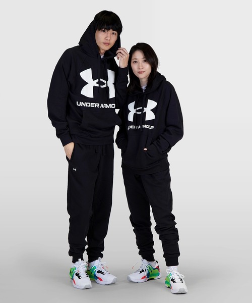 UNDER ARMOUR（アンダーアーマー）の「UAライバルフリース フーディー ビッグロゴ（トレーニング/メンズ/レディース）（パーカー・メンズ・ブラック/ネイビー/ホワイト/グレー/ピンク/レッド/カーキ・M/L/XXL/XL/S/3XL）」の16枚目の写真