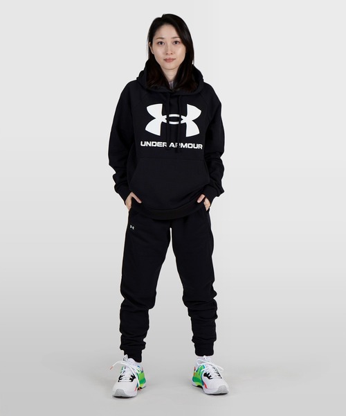 UNDER ARMOUR（アンダーアーマー）の「UAライバルフリース フーディー ビッグロゴ（トレーニング/メンズ/レディース）（パーカー・メンズ・ブラック/ネイビー/ホワイト/グレー/ピンク/レッド/カーキ・M/L/XXL/XL/S/3XL）」の20枚目の写真