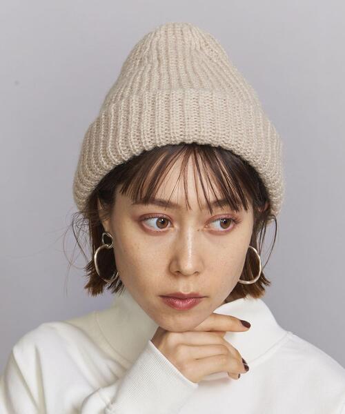 BEAUTY&YOUTH UNITED ARROWS(ビューティーアンドユースユナイテッドアローズ)の「BY ニットワッチ(ニットキャップ/ビーニー・レディース・ブラック/ピンク/イエロー/ナチュラル・FREE)」の8枚目の写真