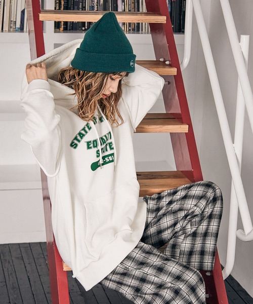 PBLIM（ページボーイリム）の「【PAGEBOYLIM】ヘビーオンスパーカー（パーカー・レディース・グレー/オフホワイト/ブルー・MEDIUM/LARGE）」の2枚目の写真