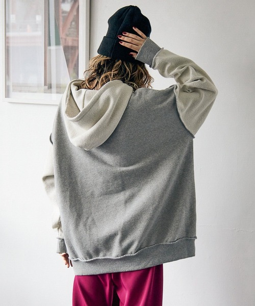 PBLIM（ページボーイリム）の「【PAGEBOYLIM】ヘビーオンスパーカー（パーカー・レディース・グレー/オフホワイト/ブルー・MEDIUM/LARGE）」の5枚目の写真