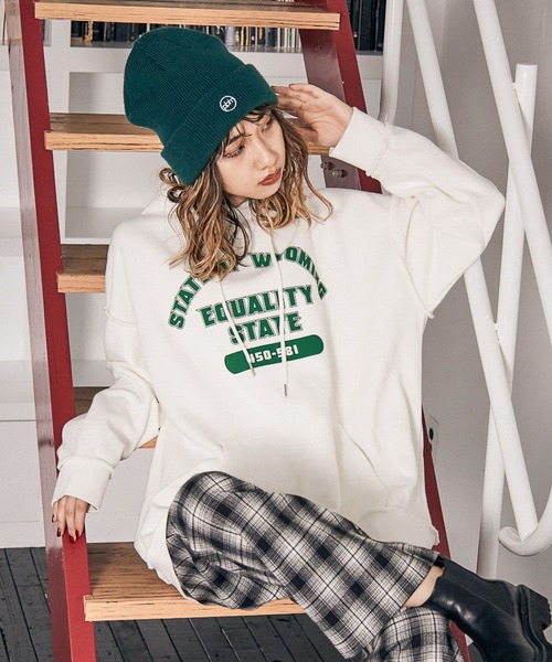 PBLIM（ページボーイリム）の「【PAGEBOYLIM】ヘビーオンスパーカー（パーカー・レディース・グレー/オフホワイト/ブルー・MEDIUM/LARGE）」の11枚目の写真