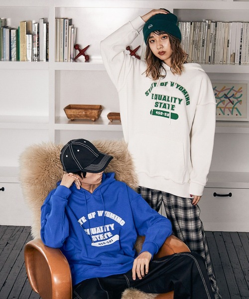 PBLIM（ページボーイリム）の「【PAGEBOYLIM】ヘビーオンスパーカー（パーカー・レディース・グレー/オフホワイト/ブルー・MEDIUM/LARGE）」の17枚目の写真