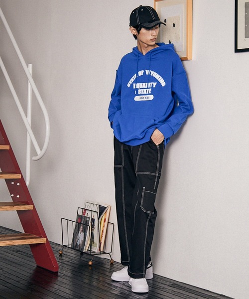 PBLIM（ページボーイリム）の「【PAGEBOYLIM】ヘビーオンスパーカー（パーカー・レディース・グレー/オフホワイト/ブルー・MEDIUM/LARGE）」の20枚目の写真