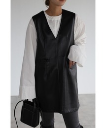 Bonjour Sagan | 【2021-2022 A/W 新作】フェイクレザーベスト(ベスト)