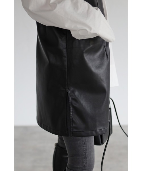 Bonjour Sagan(ボンジュールサガン)の「フェイクレザーベスト(ベスト・レディース・ブラック・FREE)」の8枚目の写真