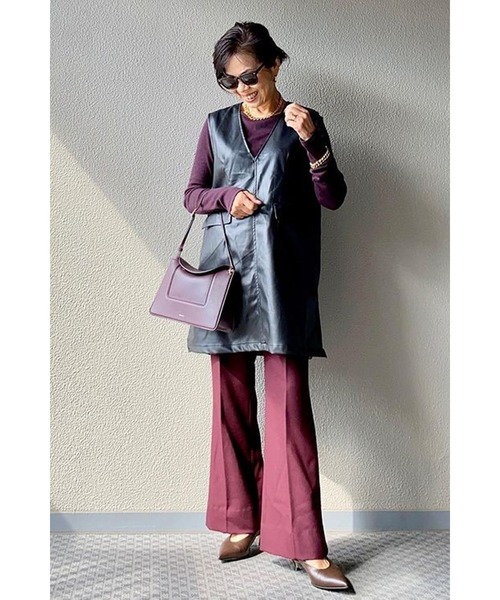 Bonjour Sagan(ボンジュールサガン)の「フェイクレザーベスト(ベスト・レディース・ブラック・FREE)」の15枚目の写真