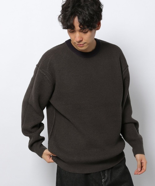 LAKOLE（ラコレ）の「ストレッチワッフルリバーシブルニット / 959035（ニット/セーター・メンズ・ライトベージュ/アイボリー/オレンジ/グレー/ダークブラウン・SMALL/MEDIUM/LARGE/X-LARGE）」の22枚目の写真