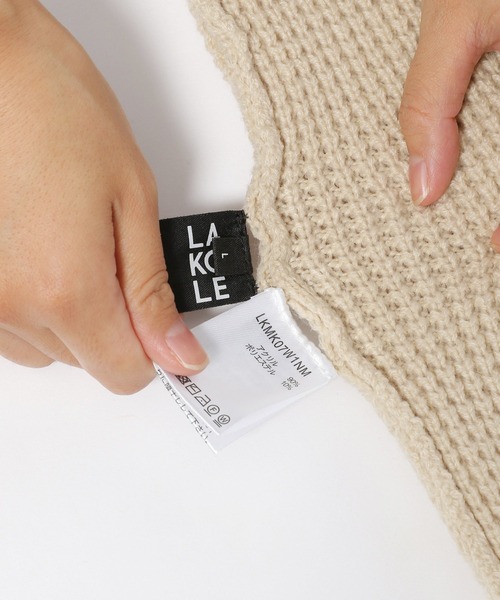 LAKOLE（ラコレ）の「ストレッチワッフルリバーシブルニット / 959035（ニット/セーター・メンズ・ライトベージュ/アイボリー/オレンジ/グレー/ダークブラウン・SMALL/MEDIUM/LARGE/X-LARGE）」の8枚目の写真