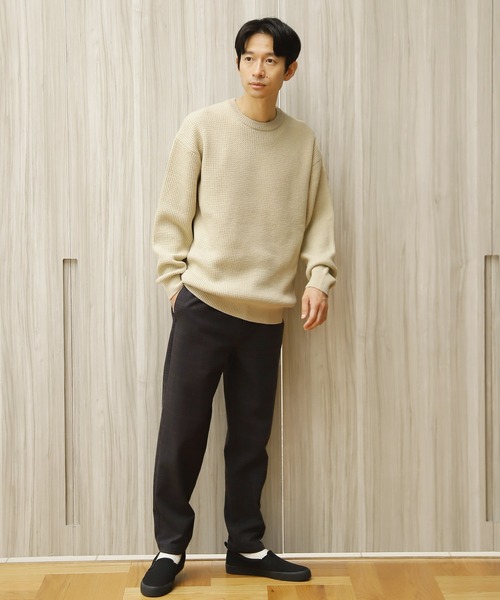 LAKOLE（ラコレ）の「ストレッチワッフルリバーシブルニット / 959035（ニット/セーター・メンズ・ライトベージュ/アイボリー/オレンジ/グレー/ダークブラウン・SMALL/MEDIUM/LARGE/X-LARGE）」の11枚目の写真