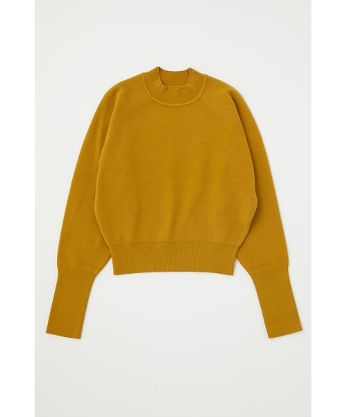 MOUSSY（マウジー）の「COMPACT RAGLAN KNIT トップス（ニット/セーター・レディース・イエロー/ブラック/アイボリー/ダークブラウン・FREE）」の4枚目の写真