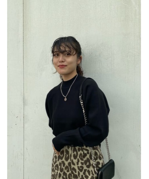 MOUSSY（マウジー）の「COMPACT RAGLAN KNIT トップス（ニット/セーター・レディース・イエロー/ブラック/アイボリー/ダークブラウン・FREE）」の15枚目の写真