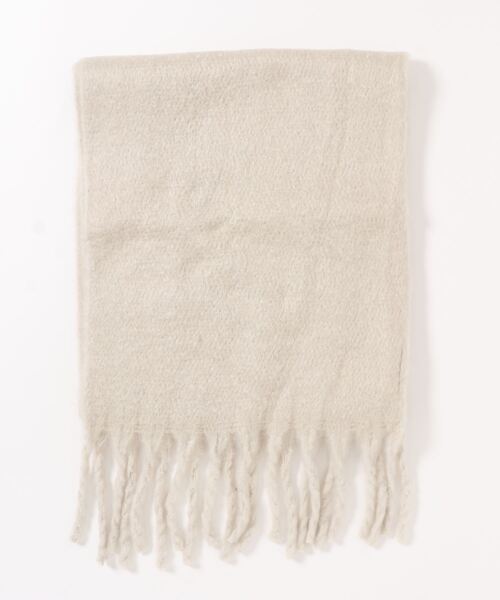 DouDou（ドゥドゥ）の「BIGフリンジストール（ストール/ショール・レディース・オレンジ/アイボリー/ダークグレー・FREE）」の8枚目の写真