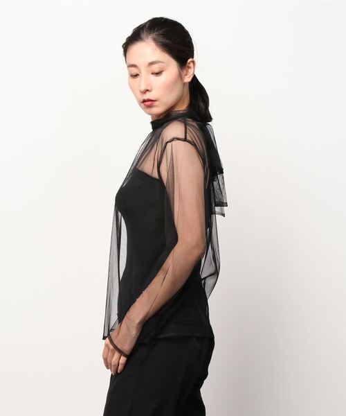 Dignite collier（ディニテコリエ）の「【Dignite collier/ディニテコリエ】シアーリボンタイプルオーバーカットソー（Tシャツ/カットソー・レディース・ブラック・FREE）」の10枚目の写真