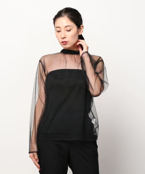 Dignite collier（ディニテコリエ）の「【Dignite collier/ディニテコリエ】シアーリボンタイプルオーバーカットソー（Tシャツ/カットソー・レディース・ブラック・FREE）」の12枚目の写真