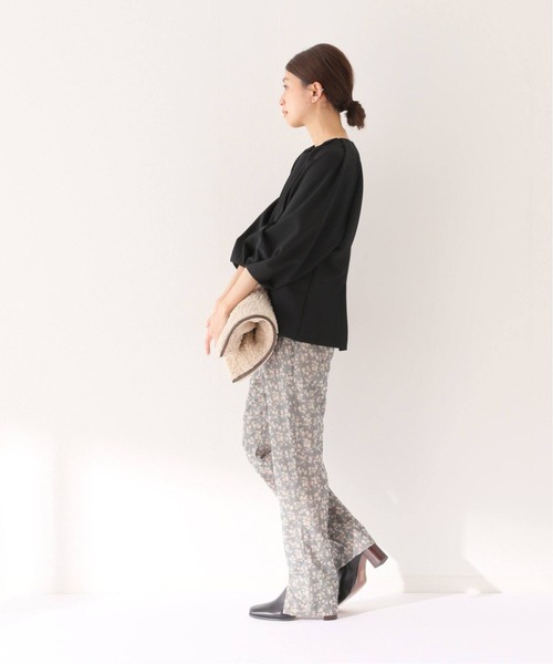SLOBE IENA(スローブイエナ)の「ニットジョーゼットプルオーバー【手洗い可能】◆(Tシャツ/カットソー・レディース・ブラック/アイボリー/ブラウン・FREE)」の17枚目の写真