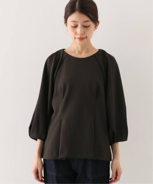 SLOBE IENA(スローブイエナ)の「ニットジョーゼットプルオーバー【手洗い可能】◆(Tシャツ/カットソー・レディース・ブラック/アイボリー/ブラウン・FREE)」の18枚目の写真