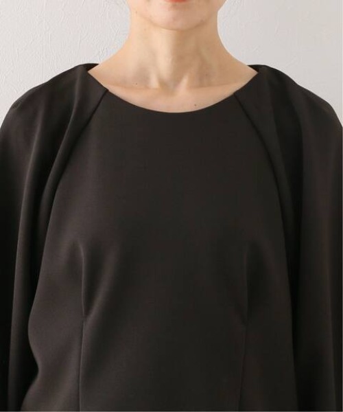 SLOBE IENA(スローブイエナ)の「ニットジョーゼットプルオーバー【手洗い可能】◆(Tシャツ/カットソー・レディース・ブラック/アイボリー/ブラウン・FREE)」の5枚目の写真