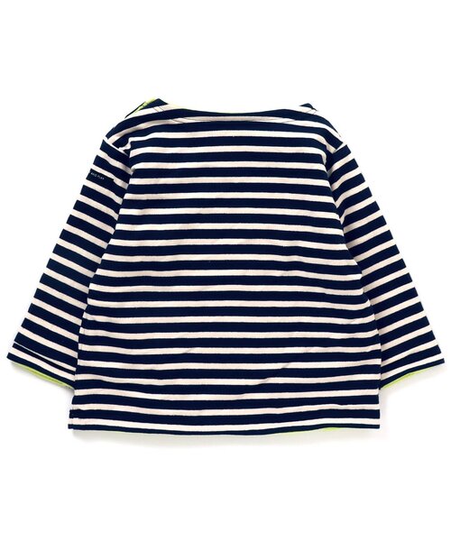 F.O.U（エフオーユー）の「防寒リバーシブルボーダープルオーバー（Tシャツ/カットソー・キッズ・キナリ/ブラック/ネイビー・110/120/160/140/100/150/130）」の10枚目の写真