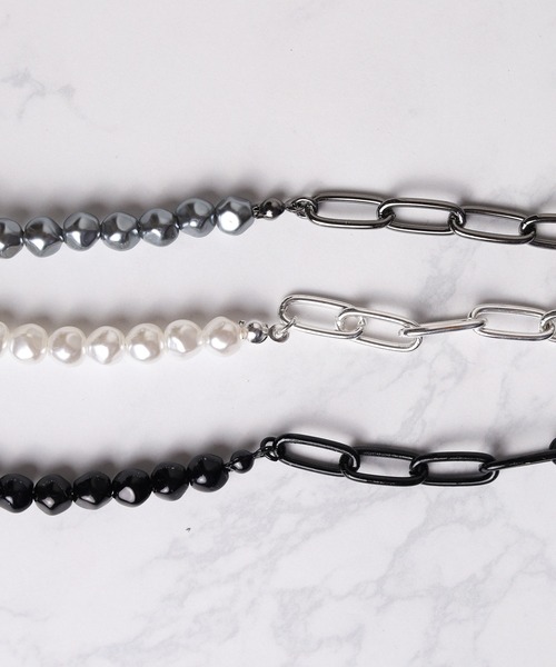 ARCHIVER（アーカイバ）の「【76】カラーパールコンビネックレス（ネックレス・レディース・ホワイト/ブラック/グレー・FREE）」の9枚目の写真