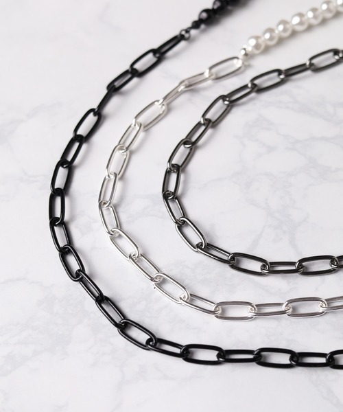 ARCHIVER（アーカイバ）の「【76】カラーパールコンビネックレス（ネックレス・レディース・ホワイト/ブラック/グレー・FREE）」の7枚目の写真