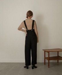 velvet tie back overall
