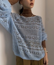 UND GEOMETRIC LAYERED KNIT TOP