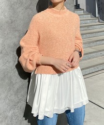 ショートハイネックレイヤードプルオーバー 261342