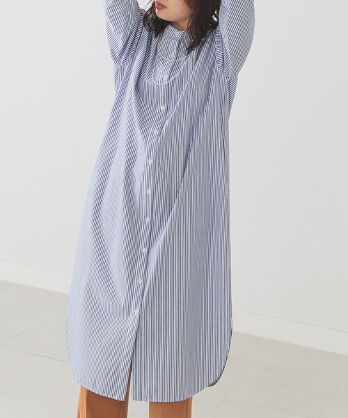 B:MING by BEAMS（ビーミングバイビームス）の「B:MING by BEAMS / ストライプ シャツワンピース 22SS（シャツワンピース・レディース・ブルー系その他/レッド系その他・SMALL/MEDIUM）」の5枚目の写真