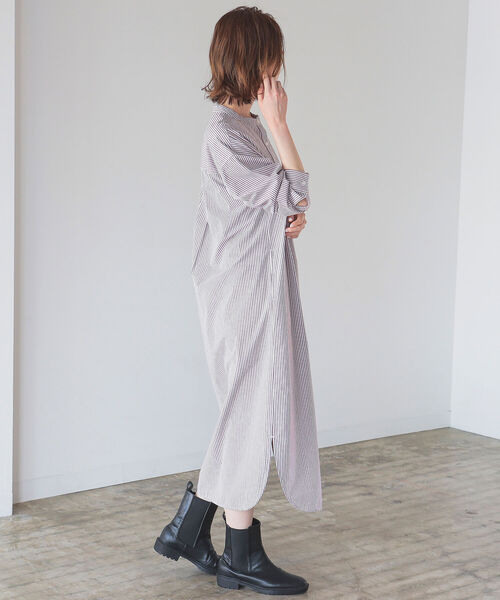 B:MING by BEAMS（ビーミングバイビームス）の「B:MING by BEAMS / ストライプ シャツワンピース 22SS（シャツワンピース・レディース・ブルー系その他/レッド系その他・SMALL/MEDIUM）」の10枚目の写真