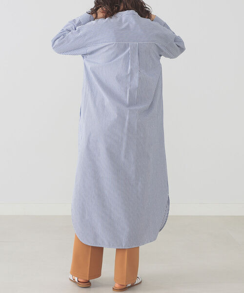 B:MING by BEAMS（ビーミングバイビームス）の「B:MING by BEAMS / ストライプ シャツワンピース 22SS（シャツワンピース・レディース・ブルー系その他/レッド系その他・SMALL/MEDIUM）」の9枚目の写真