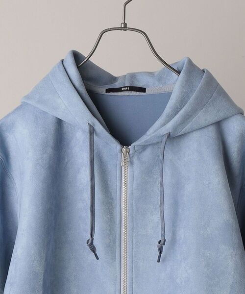 SHIPS（シップス）の「【WEB限定】SHIPS: ワンポイント ロゴ ワッペン フェイクスエード ジップ パーカー（パーカー・メンズ・ライトブルー/ベージュ/グレー・SMALL/MEDIUM/LARGE/X-LARGE）」の18枚目の写真