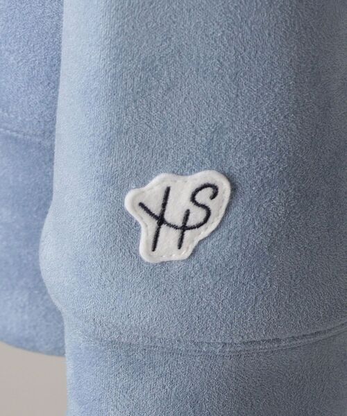 SHIPS（シップス）の「【WEB限定】SHIPS: ワンポイント ロゴ ワッペン フェイクスエード ジップ パーカー（パーカー・メンズ・ライトブルー/ベージュ/グレー・SMALL/MEDIUM/LARGE/X-LARGE）」の21枚目の写真