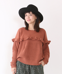 mystic | Π切替フリルニットプルオーバー(ニット/セーター)