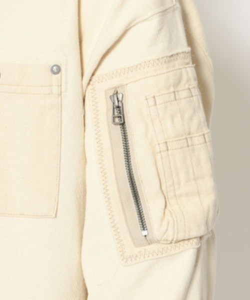 AVIREX(アヴィレックス)の「【TYPE BLUE/タイプ ブルー】デニム ポケット クルーネック スウェット / DENIM POCKET CREW NECK SWEAT / アヴィレックス / AVIREX(スウェット・メンズ・ナチュラル/ネイビー・MEDIUM/LARGE/XX-LARGE/X-LARGE)」の9枚目の写真