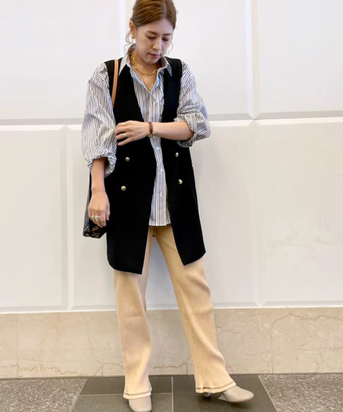 journal standard L'essage（ジャーナルスタンダードレサージュ）の「■■ヴィスポリーノノーカラーベスト◆（その他アウター・レディース・ブラック・FREE）」の22枚目の写真