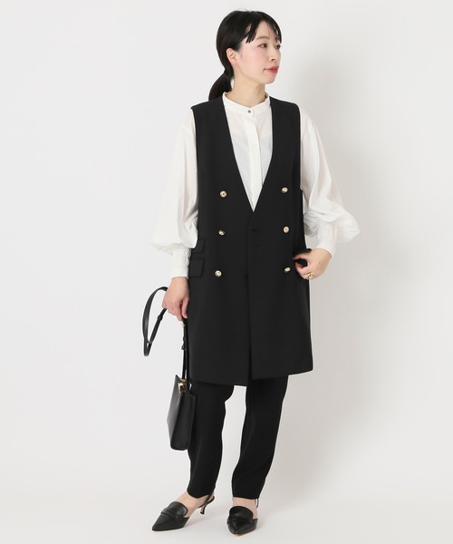 journal standard L'essage（ジャーナルスタンダードレサージュ）の「■■ヴィスポリーノノーカラーベスト◆（その他アウター・レディース・ブラック・FREE）」の7枚目の写真