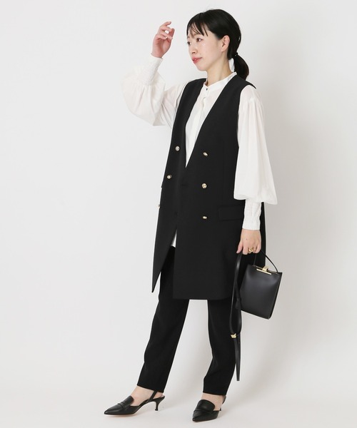 journal standard L'essage（ジャーナルスタンダードレサージュ）の「■■ヴィスポリーノノーカラーベスト◆（その他アウター・レディース・ブラック・FREE）」の17枚目の写真