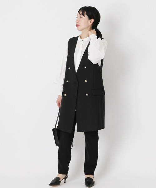 journal standard L'essage（ジャーナルスタンダードレサージュ）の「■■ヴィスポリーノノーカラーベスト◆（その他アウター・レディース・ブラック・FREE）」の5枚目の写真