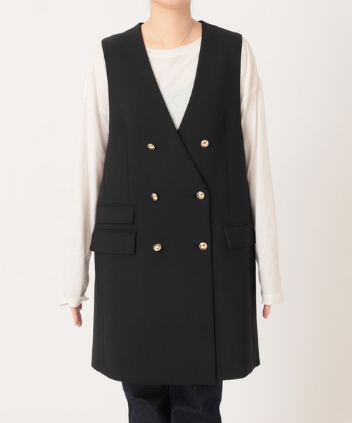 journal standard L'essage（ジャーナルスタンダードレサージュ）の「■■ヴィスポリーノノーカラーベスト◆（その他アウター・レディース・ブラック・FREE）」の10枚目の写真