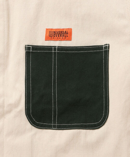 UNIVERSAL OVERALL(ユニバーサルオーバーオール)の「UNIVERSAL OVERALL × BEAMS / 別注 カバー コーチ ジャケット 22SS(ブルゾン・メンズ・ネイビー/グリーン・SMALL/MEDIUM/LARGE/X-LARGE)」の14枚目の写真