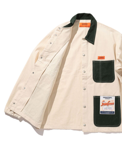UNIVERSAL OVERALL(ユニバーサルオーバーオール)の「UNIVERSAL OVERALL × BEAMS / 別注 カバー コーチ ジャケット 22SS(ブルゾン・メンズ・ネイビー/グリーン・SMALL/MEDIUM/LARGE/X-LARGE)」の18枚目の写真