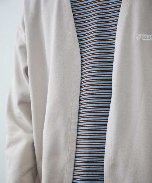 PENDLETON（ペンドルトン）の「PENDLETON/ペンドルトン 別注 BACK PRINT SWEAT CARDIGAN/バックプリント スウェット カーディガン（カーディガン/ボレロ・メンズ・ブラック/オフホワイト/グリーン/グレイッシュベージュ・MEDIUM/LARGE）」の18枚目の写真