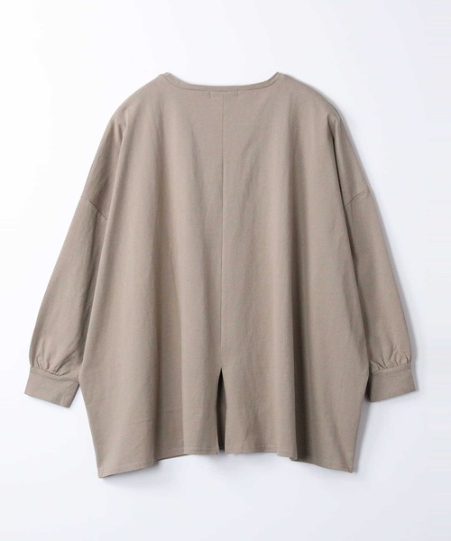 HONEYSUCKLE ROSE（ハニーサックルローズ）の「【HONEYSUCKLE ROSE】バックスリットビッグロンＴ（Tシャツ/カットソー・レディース・ブラック/オフホワイト/ベージュ・L）」の21枚目の写真