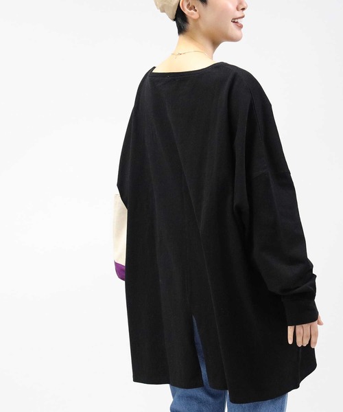 HONEYSUCKLE ROSE（ハニーサックルローズ）の「【HONEYSUCKLE ROSE】バックスリットビッグロンＴ（Tシャツ/カットソー・レディース・ブラック/オフホワイト/ベージュ・L）」の11枚目の写真