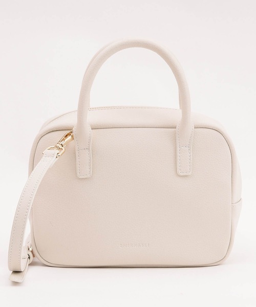 SMIR NASLI（サミールナスリ）の「ツイステッドシュリンクミニボストンバッグ（ボストンバッグ・レディース・ブラック/グレー系その他/キャメル/オフホワイト・9）」の12枚目の写真