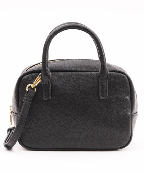 SMIR NASLI（サミールナスリ）の「ツイステッドシュリンクミニボストンバッグ（ボストンバッグ・レディース・ブラック/グレー系その他/キャメル/オフホワイト・9）」の17枚目の写真